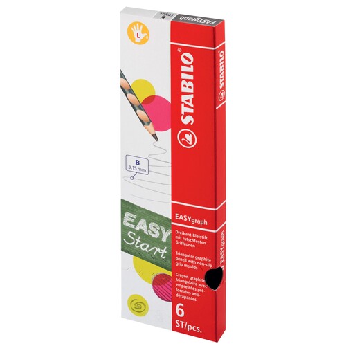 Bleistift EASYgraph B 3,15mm Linkshänder petrol Stabilo 321/B-6 Produktbild Additional View 1 L