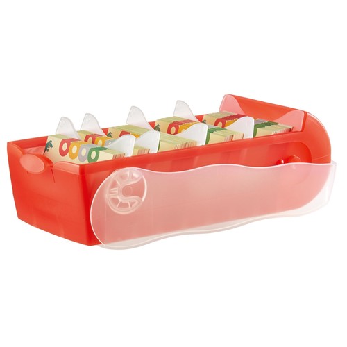 Karteibox Croco A7 quer 246x121x85mm rot transluzent Kunststoff mit100 Karten HAN 997-617 Produktbild Additional View 2 L