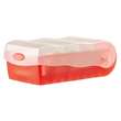 Karteibox Croco A8 quer Lernkartei mit 100 Karten rot transluzent Kunststoff HAN 998-617 Produktbild Additional View 1 S