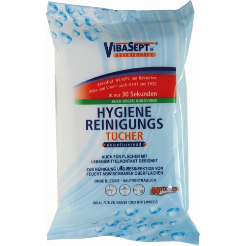 Hygiene Reinigungstücher desinfizierend Vibasept 6203 01000 Desinfektionstuch (PACK=40 STÜCK) Produktbild Front View L