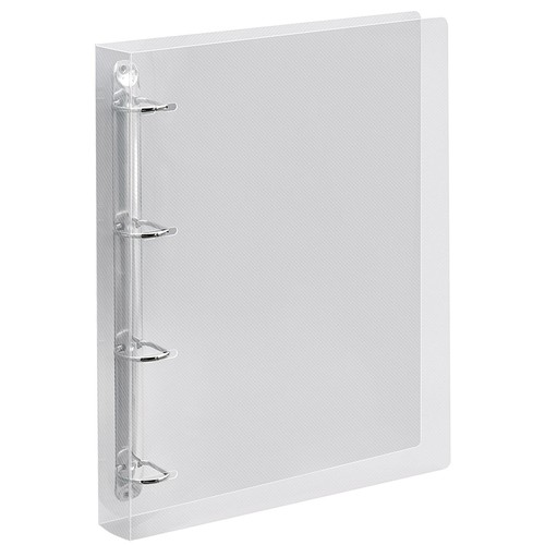 Ringbuch Crystal A4 4Ringe Ringe-Ø25mm transparent PP Veloflex 4145290 Produktbild Front View L