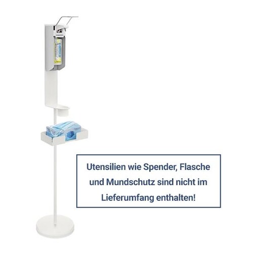 Desinfektionsmittelhalterständer für Eurospender inkl. Ablage Wedo Produktbild Front View L