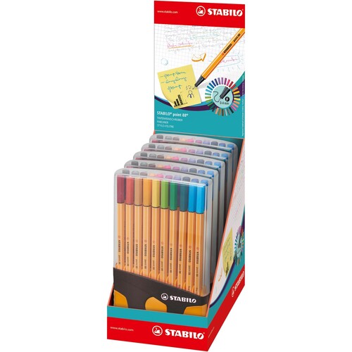 Fineliner Point 88 ColorParade Box 0,4mm farbig sortiert Stabilo 8820-03-05 Produktbild Additional View 3 L