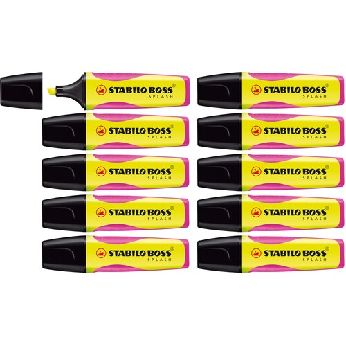 Textmarker Boss SPLASH gelb Strickstärke 2+5mm Stabilo 75/24 Produktbild Additional View 3 L