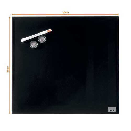Glas-Magnetboard Diamond 300x300mm schwarz magnetisch Nobo 1903950 Produktbild Additional View 4 L