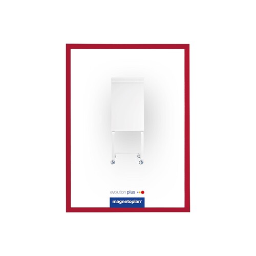 Magnetrahmen magnetofix A4 transparent/rot Magnetoplan 1130306 (PACK=5 STÜCK) Produktbild