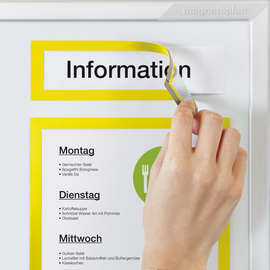 Magnetrahmen magnetofix TOPSIGN 23,2x5,2cm transparent/gelb Magnetoplan 1131702 (PACK=5 STÜCK) Produktbild