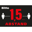 Hinweismatte -Bitte 1,5m Abstand halten- 60x90 cm Produktbild