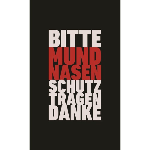 Hinweismatte -Mund-Nasen-Schutz tragen- 60x150 cm Produktbild