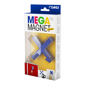 Magnet MEGA Cross XL 9x9cm mit 2 Haken 1900g Haftkraft blau Dahle 95550-14820 Produktbild