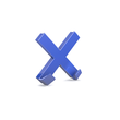 Magnet MEGA Cross XL 9x9cm mit 2 Haken 1900g Haftkraft blau Dahle 95550-14820 Produktbild Additional View 1 S