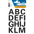 Buchstaben-Etiketten A-Z 25mm schwarz wetterfest Herma 4167 Produktbild