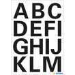 Buchstaben-Etiketten A-Z 25mm schwarz wetterfest Herma 4167 Produktbild Additional View 1 S