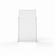Hygiene und Sicherheits-Raumteiler Evolution 100x200cm Fußmaß (Tiefe) 465mm je Seite Magnetoplan 11038210 Produktbild