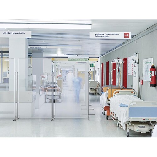 Hygiene und Sicherheits-Raumteiler Evolution 100x200cm Fußmaß (Tiefe) 465mm je Seite Magnetoplan 11038210 Produktbild Additional View 3 L