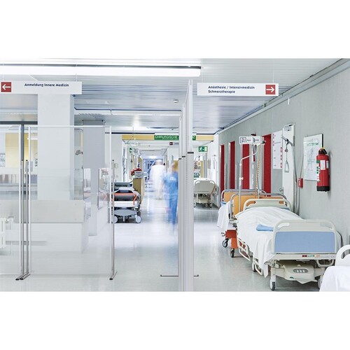Hygiene und Sicherheits-Raumteiler Evolution 100x200cm Fußmaß (Tiefe) 465mm je Seite Magnetoplan 11038210 Produktbild Additional View 4 L