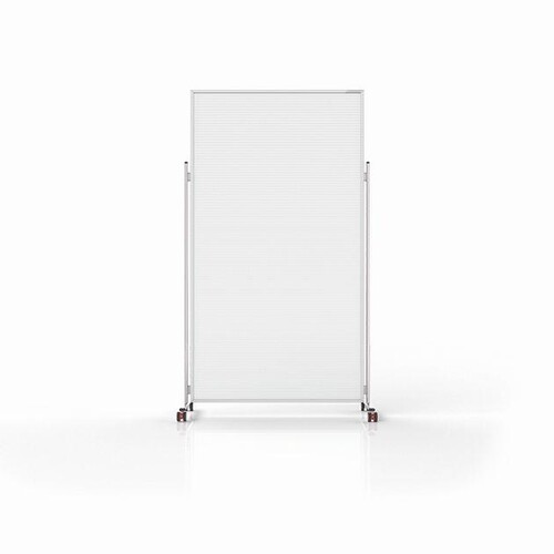 Hygiene und Sicherheits-Raumteiler Evolution mobil 100x200cm Fußmaß (Tiefe) 465mm je Seite Magnetoplan 11038210M Produktbild