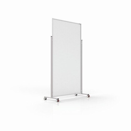 Hygiene und Sicherheits-Raumteiler Evolution mobil 100x200cm Fußmaß (Tiefe) 465mm je Seite Magnetoplan 11038210M Produktbild Additional View 1 L