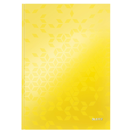 Notizbuch WOW Hardcover kariert 80Blatt A4 gelb metallic Leitz 4626-10-16 Produktbild