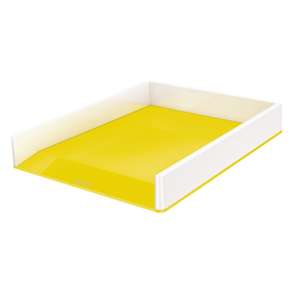 Briefkorb WOW Duo Colour für A4 267x49x336mm weiß/gelb metallic Kunststoff Leitz 5361-10-16 Produktbild
