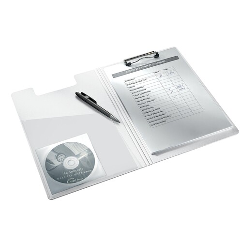 Klemmmappe WOW mit Deckel und Tasche A4 bis 75Blatt grün metallic Polyfoam Leitz 4199-00-54 Produktbild Additional View 1 L