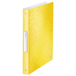 Ringbuch WOW A4 4Ringe Ringe-Ø25mm bis190Blatt gelb metallic PP Leitz 4258-00-16 Produktbild