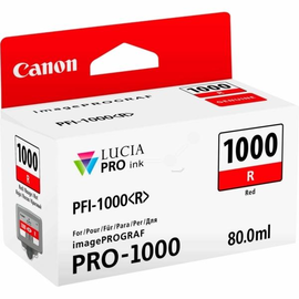 Tintenpatrone PFI-1000R für Canon IPF 1000 80ml rot Canon 0554C001 Produktbild