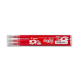 Tintenrollermine Frixion Ball BLS-FR7-S3 0,4mm rot 3er-Set Pilot 2261002F (PACK=3 STÜCK) Produktbild