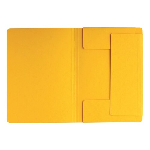 Eckspanner mit 3 Klappen A4 für 250Blatt gelb RC-Karton Pagna 24007-05 Produktbild Additional View 1 L