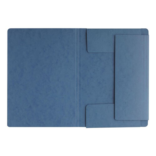 Eckspanner mit 3 Klappen A4 für 250Blatt blau RC-Karton Pagna 24007-02 Produktbild Additional View 1 L