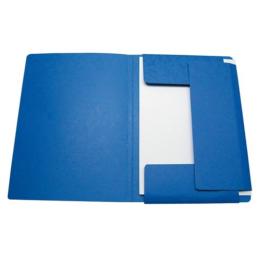Sammelmappe mit 3 Klappen A4 bis 150Blatt blau Karton Produktbild Additional View 1 L