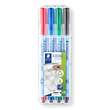 Folienstifte Lumocolor correctable 305M 1,0mm mittel Etui Staedtler 305MWP4-1 trocken abwischbar (ETUI=4 STÜCK) Produktbild Additional View 1 S
