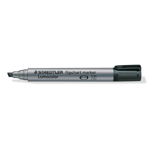 Flipchartmarker Lumocolor 356 2mm Keilspitze schwarz Staedtler 356 B-9 Produktbild Front View L
