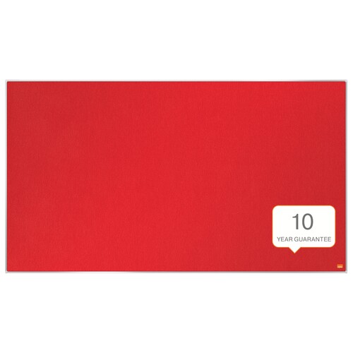 Textil-Pinnwand Impression Pro Widescreen 55" 122x69cm rot Nobo mit Aluminiumrahmen 1915421 Produktbild Additional View 2 L