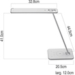 Schreibtischleuchte LED JAZZ mit Standfuß weiß Unilux 400093836 Ladeoption über USB Produktbild Additional View 3 S