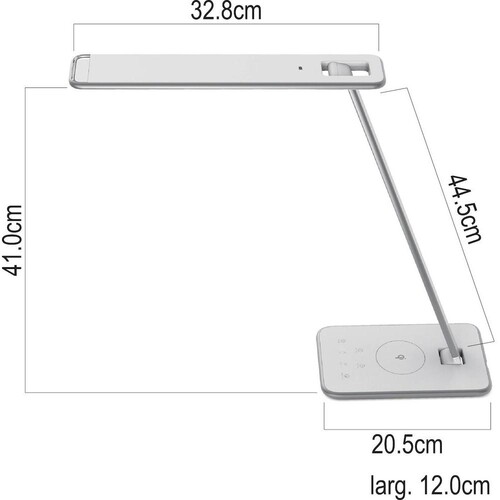 Schreibtischleuchte LED JAZZ mit Standfuß weiß Unilux 400093836 Ladeoption über USB Produktbild Additional View 3 L