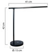 Tischleuchte LED DIVA mit Standfuß dimmbar schwarz Unilux 400124560 Ladeoption über USB Produktbild Additional View 1 S