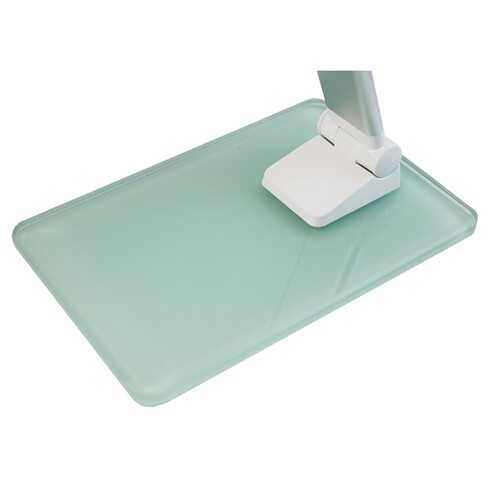 Tischleuchte LED POPY mit Glasfuß dimmbar weiß Unilux 400124478 Produktbild Additional View 2 L