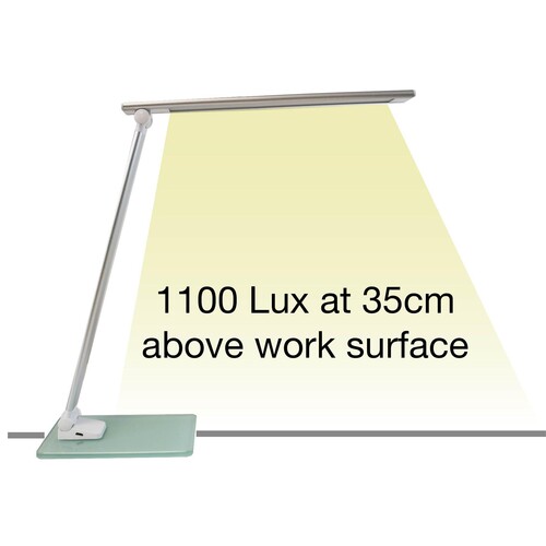 Tischleuchte LED POPY mit Glasfuß dimmbar weiß Unilux 400124478 Produktbild Additional View 4 L