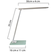 Tischleuchte LED POPY mit Glasfuß dimmbar weiß Unilux 400124478 Produktbild Additional View 1 S