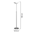Stehleuchte LED ZELUX dimmbar metallgrau Unilux 400100711 Produktbild Additional View 3 S