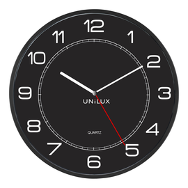 Wanduhr MEGA Quarzuhr Ø 57,5cm Kunststoff schwarz Unilux inklusive 1x AA Batterie 400094568 Produktbild