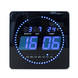 Wanduhr FLO LED mit Kalender und Thermometer schwarz Unilux ohne Batterie 400124566 Produktbild