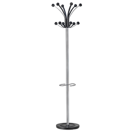 Garderobenständer HAKEA mit 12 Haken Höhe 176cm Unilux chrom-schwarz 400095393 Produktbild