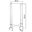 Garderobe mobil FOLDY 180x88x49cm faltbar metallgrau Unilux 400050665 Produktbild Additional View 2 S