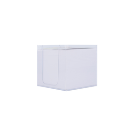 Zettelbox mit weißem Papier glasklar 10,5x10,5x9,1cm Kunststoff BestStandard Produktbild