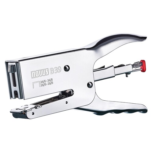 Heftzange B39 bis 50Blatt für 24/6+24/8+ 26/6+26/8 chrom glänzend Novus 021-0094 Produktbild Front View L