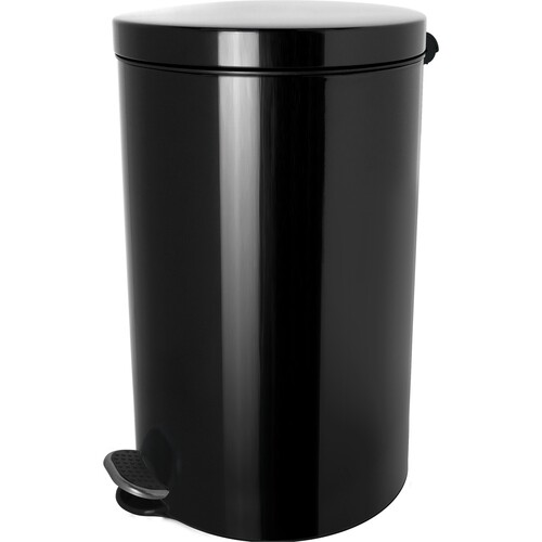Tretabfallbehälter Silberionen the knight 20L Stahl schwarz Helit H2404295 Produktbild Front View L