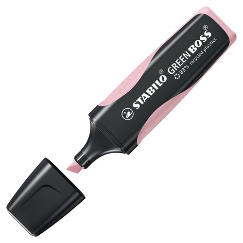 Textmarker Boss Green 6070 2-5mm Keilspitze Pastel rosiges Rouge Stabilo 6070/129 Produktbild Additional View 1 L