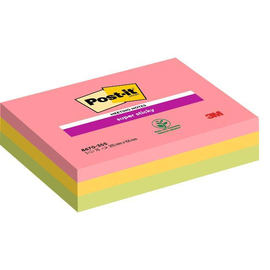 Haftnotizen Post-it Super Sticky Meeting Notes 203x152mm neonfarben 3M 8670-3SS-EU (PACK=3x70 BLATT) Produktbild